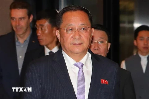 Bộ trưởng Ngoại giao Triều Tiên Ri Yong Ho. Ảnh: YONHAP/TTXVN)