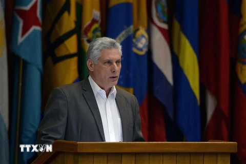 Chủ tịch Cuba Miguel Diaz-Canel Bermúdez. (Ảnh: AFP/TTXVN)