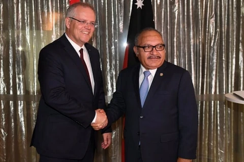 Thủ tướng Australia, Scott Morrison và Thủ tướng Papua New Guinea, Peter O’Neill. (Nguồn: AAP)
