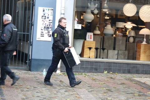 Cảnh sát Đan Mạch phong tỏa một địa chỉ ở Ringsted vào sáng 7/11. (Ảnh: Ritzau Scanpix)