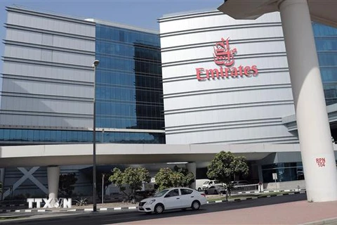 Trụ sở hãng hàng không Emirates Airline tại Dubai, UAE. (Ảnh: AFP/TTXVN)