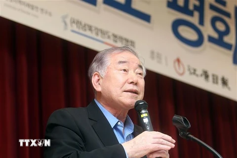 Ông Moon Chung-in,cố vấn đặc biệt của Tổng thống Hàn Quốc Moon Jae-in. (Nguồn: Yonhap/TTXVN)