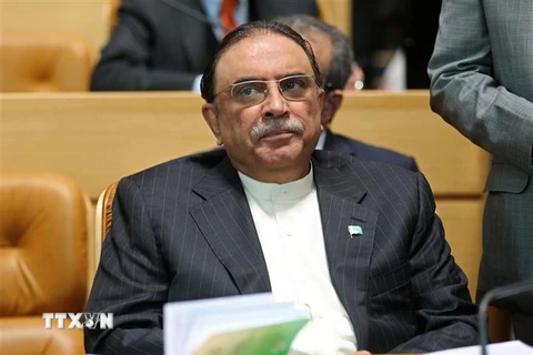 Cựu Tổng thống Pakistan Asif Ali Zardari tại hội nghị chống chủ nghĩa cực đoan được tổ chức ở Tehran (Iran). (Ảnh: AFP/ TTXVN)