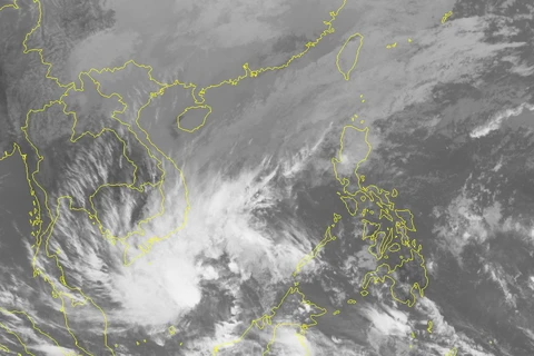 Ảnh mây vệ tinh cơn bão số 1. (Nguồn: nchmf.gov.vn)