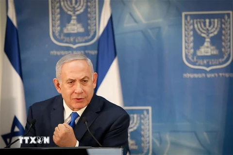 Thủ tướng Benjamin Netanyahu phát biểu tại Tel Aviv, Israel ngày 4/12/2018. (Ảnh: THX/TTXVN)