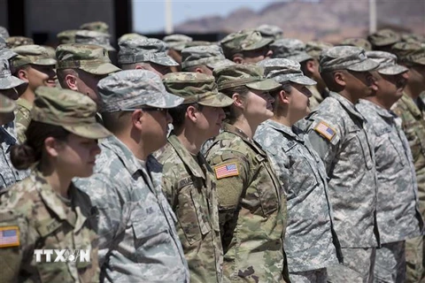 Lực lượng Quốc phòng bang Arizona tại Phoenix (Mỹ) tháng 4/2018. (Ảnh: AFP/TTXVN)