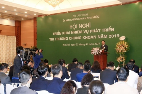 Phó Thủ tướng Chính phủ Vương Đình Huệ phát biểu tại Hội nghị. (Ảnh: Tuấn Đức/TTXVN)