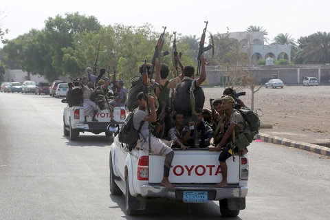 Các lực lượng Houthi tại thành phố Hodeidah, Yemen, ngày 29/12/2018. (Ảnh: AFP/TTXVN) 