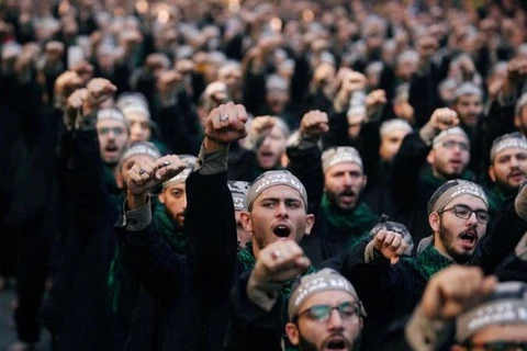 Những người ủng hộ Hezbollah tại Beirut, Liban ngày 20/9/2018. (Nguồn: Reuters)