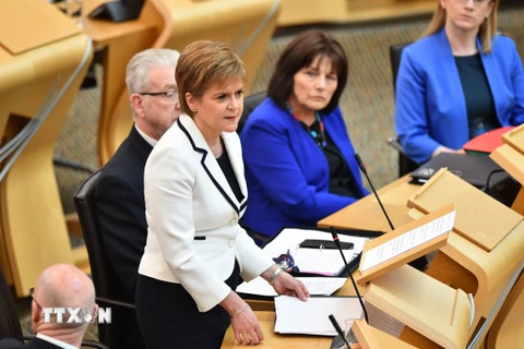 Thủ hiến Scotland Nicola Sturgeon. (Ảnh: AFP/TTXVN)