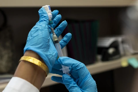 Vắcxin phòng sởi, quai bị, rubella, ngày 5/4/2019. (Ảnh: AFP/TTXVN)