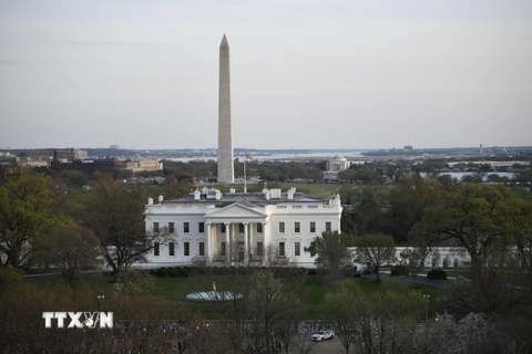 Toàn cảnh Nhà Trắng ở Washington D.C. Ảnh chụp ngày 4/4/2019. (Ảnh: THX/TTXVN)