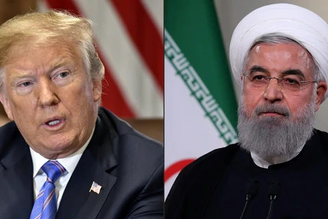 Tổng thống Mỹ Donald Trump (phải) và Tổng thống Iran Hassan Rouhani (phải). (Ảnh: AFP/TTXVN)