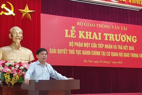 Bộ trưởng Nguyễn Văn Thể phát biểu tại buổi lễ. (Nguồn: mt.gov.vn)
