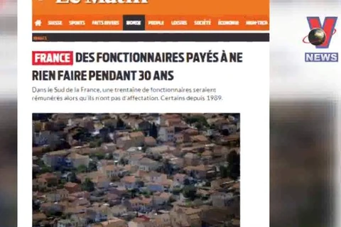 [Video] Pháp lãng phí 1,6 triệu USD mỗi năm cho nhân viên ngồi chơi