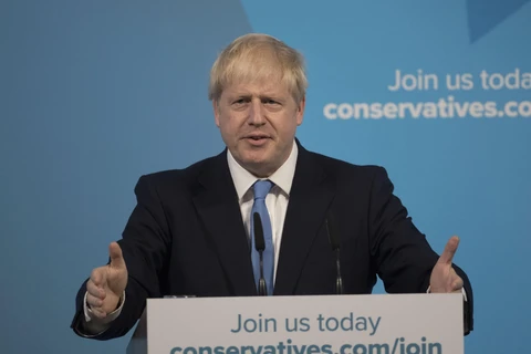 Ông Boris Johnson phát biểu tại London, Anh ngày 23/7/2019, sau khi được bầu làm Chủ tịch đảng Bảo thủ. (Ảnh: THX/TTXVN)