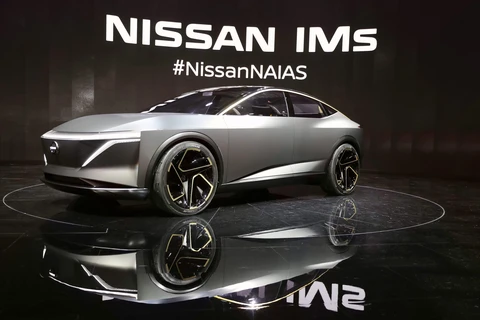 Mẫu ôtô của hang Nissan được giới thiệu tại Triển lãm ô tô quốc tế Bắc Mỹ ở Detroit, Mỹ, ngày 14/1/2019. (Ảnh: THX/TTXVN)