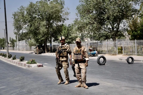 Lực lượng an ninh Afghanistan gác tại thủ đô Kabul ngày 25/7/2019. (Ảnh: THX/TTXVN)