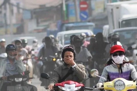 Vấn đề ô nhiễm không khí ở Hà Nội chủ yếu là bụi. (Nguồn: TTXVN)