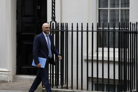 Bộ trưởng Tài chính Anh Sajid Javid tại thủ đô London ngày 4/9/2019. (Ảnh: THX/TTXVN)