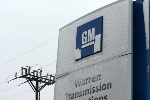 Biểu tượng General Motors tại Trung tâm kỹ thuật Warren, Michigan, Mỹ ngày 26/11/2018. (Ảnh: AFP/TTXVN)