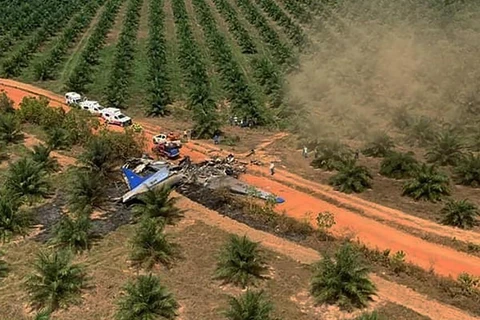  Hiện trường một vụ rơi máy bay tại Colombia tháng 3/2019. Ảnh minh họa. (Nguồn: AFP)