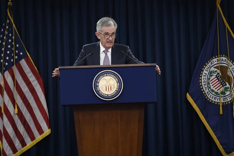 Chủ tịch Cục Dự trữ Liên bang Mỹ (FED) Jerome Powell. (Ảnh: THX/TTXVN)