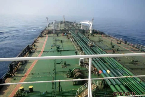Tàu chở dầu Sabiti của Iran tại Biển Đỏ ngày 10/10/2019. (Ảnh: AFP/TTXVN)
