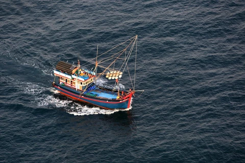 Tàu đánh bắt hải sản trên vùng biển Phú Quốc, tỉnh Kiên Giang. (Ảnh: Ngọc Hà/TTXVN)