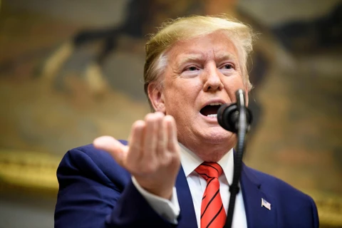 Tổng thống Mỹ Donald Trump phát biểu tại một sự kiện ở Washington, DC ngày 9/10/2019. (Ảnh: AFP/TTXVN)