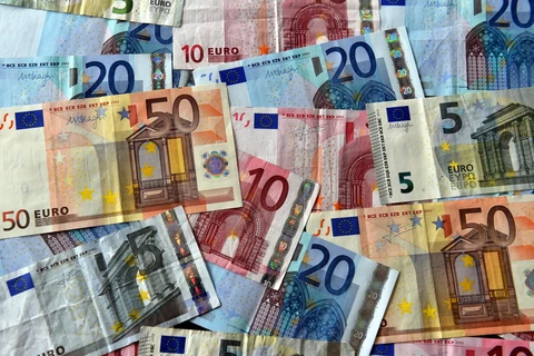 Đồng euro tại Lille, Pháp. (Ảnh: AFP/TTXVN)