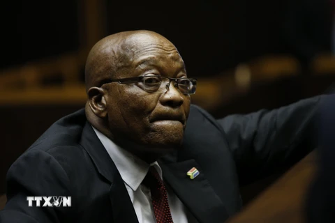 Cựu Tổng thống Nam Phi Jacob Zuma tại phiên tòa ở Pietermaritzburg ngày 30/11/2018. (Ảnh: AFP/TTXVN)