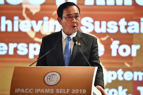 Thủ tướng Thái Lan Prayut Chan-o-cha phát biểu tại một sự kiện ở Bangkok ngày 9/9/2019. (Ảnh: AFP/TTXVN)