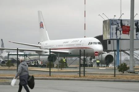 Máy bay của Hãng hàng không Triều Tiên Air Koryo tại sân bay quốc tế Vladivostok (Nga) ngày 23/4/2019. (Ảnh: KYODO/TTXVN)