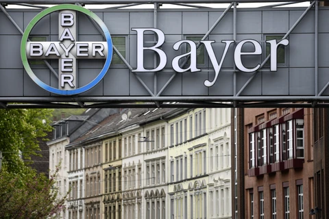 Biểu tượng Bayer tại nhà máy ở Wuppertal, miền tây nước Đức, ngày 23/4/2019. (Ảnh: AFP/TTXVN)