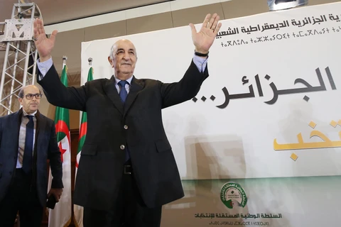 Tân Tổng thống Algeria Abdelmadjid Tebboune trong cuộc họp báo tại Algiers ngày 13/12/2019. (Ảnh: THX/TTXVN)
