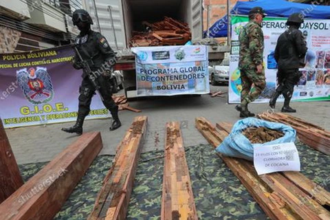 1,5 tấn cocaine giấu trong các khối gỗ bị phát hiện. (Nguồn: shutterstock.com)
