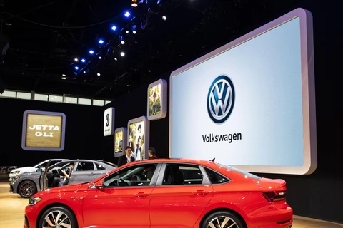 Mẫu ôtô của Volkswagen được giới thiệu tại Triển lãm ô tô Chicago, Mỹ, ngày 7/2/2019. (Ảnh: THX/TTXVN)