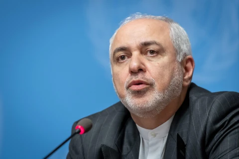 Ngoại trưởng Iran Mohammad Javad Zarif phát biểu tại cuộc họp báo ở Geneva, Thụy Sĩ ngày 29/10/2019. (Ảnh: AFP/TTXVN)