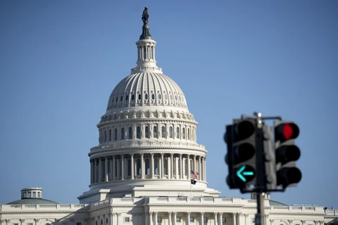 Quang cảnh tòa nhà Quốc hội Mỹ ở Washington DC, nơi diễn ra phiên luận tội Tổng thống Donald Trump, ngày 21/1/2020. (Ảnh: THX/TTXVN)