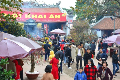 Lễ hội Khai ấn Đền Trần tại Nam Định sẽ không được tổ chức để đề phòng dịch bệnh viêm phổi do virus corona. (Ảnh: Công Luật/TTXVN)