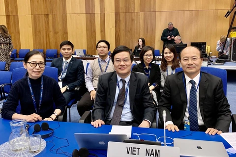 Đoàn Việt Nam tham dự Hội nghị quốc tế về an ninh hạt nhân - ICONS 2020 tại Vienna, Áo. (Ảnh: PV/Vietnam+)