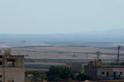 Một sân bay quân sự ở làng Taftanaz, phía Tây Bắc tỉnh Idlib, Syria. (Ảnh: AFP/TTXVN)