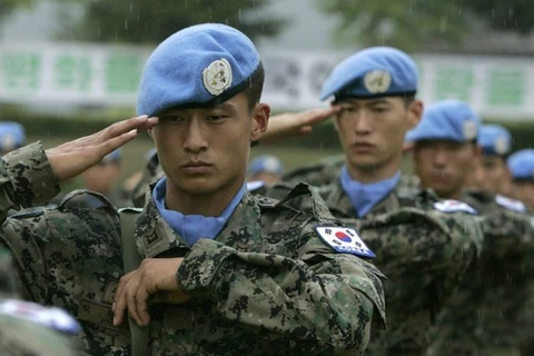 Lực lượng gìn giữ hòa bình của Hàn Quốc tại Nam Sudan. (Nguồn: AP)