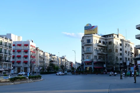 Cảnh vắng vẻ trên đường phố tại Damascus, Syria ngày 29/3/2020, trong bối cảnh dịch COVID-19 lan rộng. (Ảnh: THX/TTXVN)