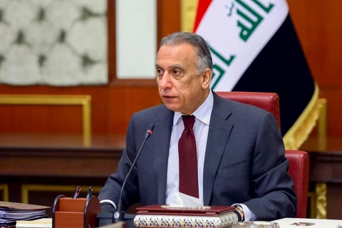 Tân Thủ tướng Iraq Mustafa al-Kadhimi tại cuộc họp nội các ở Baghdad, Iraq, ngày 9/5/2020. (Ảnh: AFP/TTXVN)