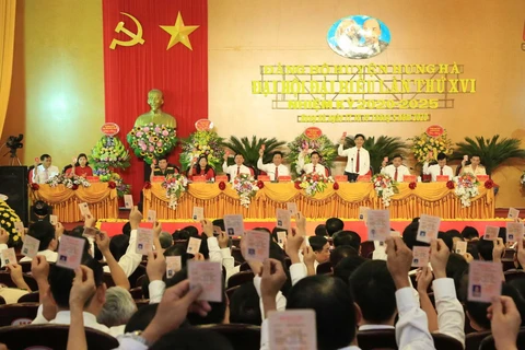 Toàn cảnh Đại hội Đảng bộ huyện Hưng Hà, Thái Bình. (Nguồn: thaibinh.gov.vn)