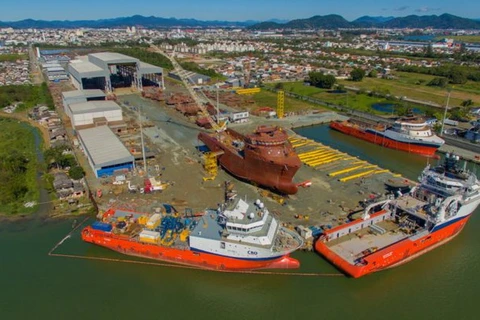 Nhà máy đóng tàu Oceana Oceana tại bang Santa Catarina phía Nam Brazil. (Nguồn: CBO)