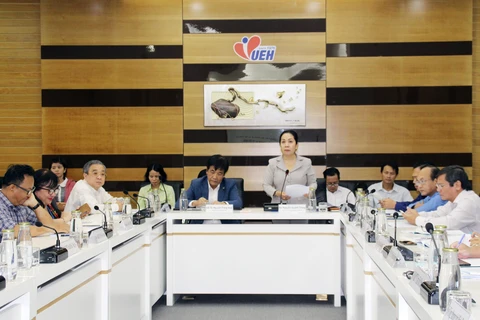 Bà Nguyễn Huỳnh Trang, Phó Giám đốc Sở Công Thương thành phố Hồ Chí Minh, phát biểu tại Hội thảo. (Ảnh: Mỹ Phương/TTXVN)