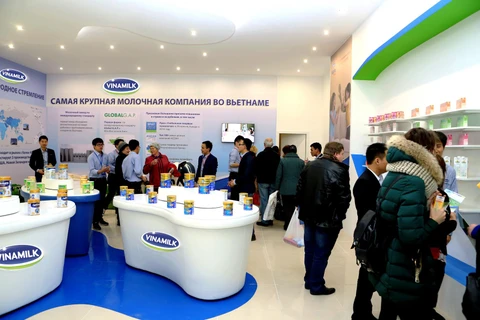 Từ năm 2015, Vinamilk đã tiến hành các hoạt động giới thiệu sản phẩm, xúc tiến thương mại tại Nga. (Ảnh: CTV/Vietnam+)